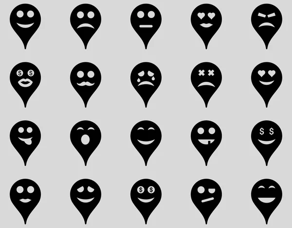 Emotion map marker icons. — Stock Photo, Image