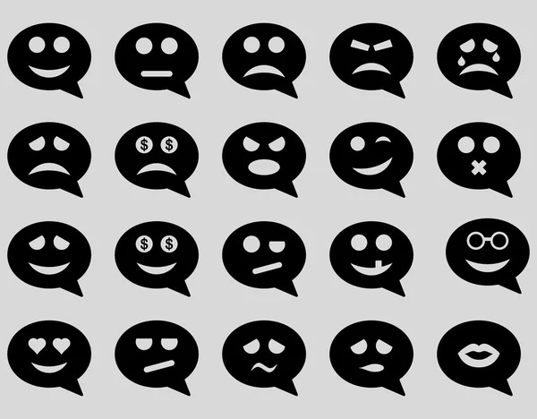 Chat emoción sonreír iconos —  Fotos de Stock