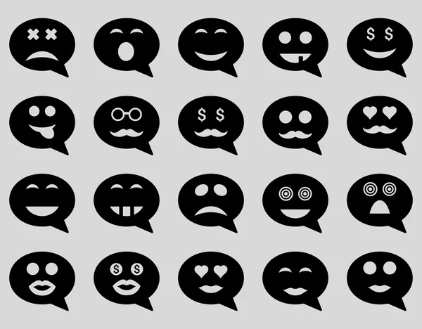 Chat emotion smile icons — Stock Photo, Image