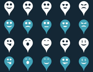 Duygu harita işaretleyici simgeler