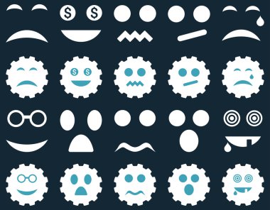 Aracı, dişli, gülümseme, duygu simgeleri