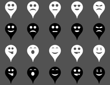 Duygu harita işaretleyici simgeler
