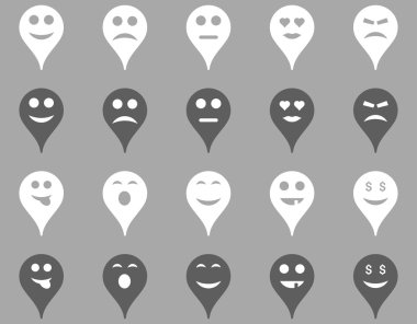 Duygu harita işaretleyici simgeler