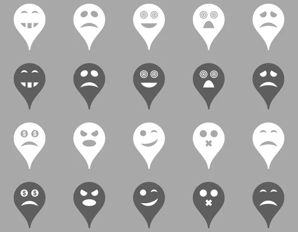 Emotion map marker icons. — Stock Vector