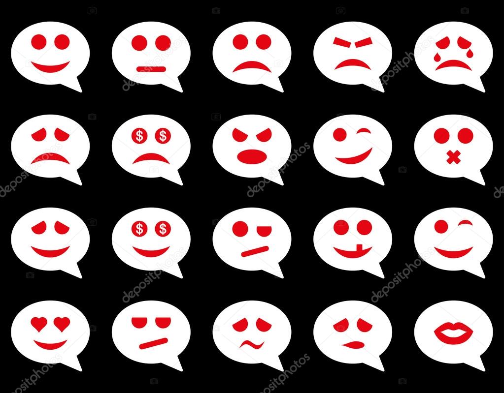 Chat emotion smile icons