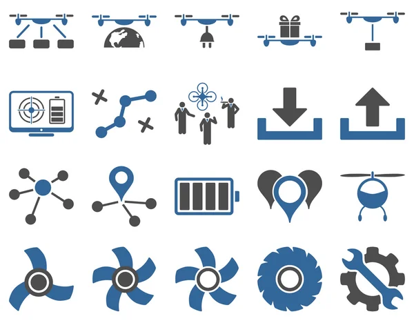 Air drone and quadcopter tool icons — Stock Photo, Image