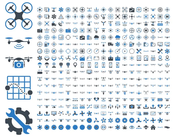 空気の無人機と quadcopter ツール アイコン — ストック写真