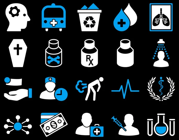 Medical bicolor icons — Stock Photo, Image