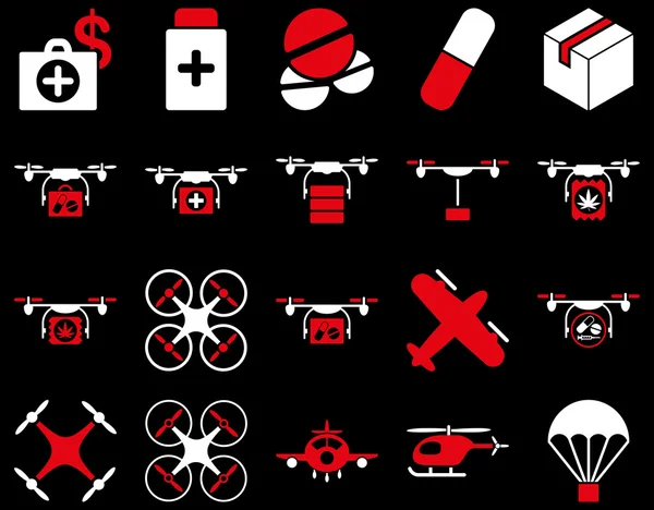Медицинские двухцветные иконы — стоковое фото