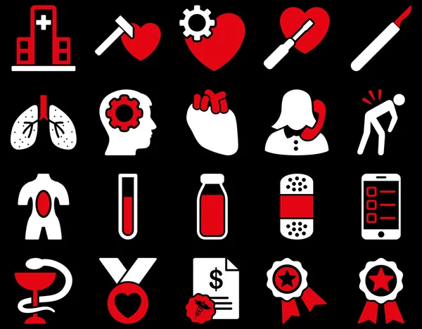 Medical bicolor icons — Stock Photo, Image