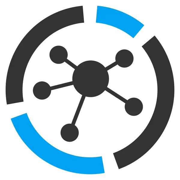 Connections diagram icon — Stock Photo, Image