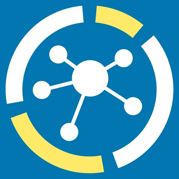 Connections diagram icon — Stock Photo, Image