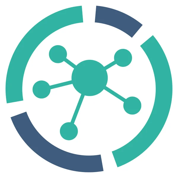 Connections diagram icon — Stock Photo, Image