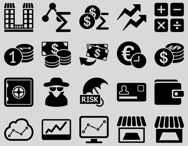 Muhasebe Hizmetleri ve ticaret iş Icon set. — Stok fotoğraf