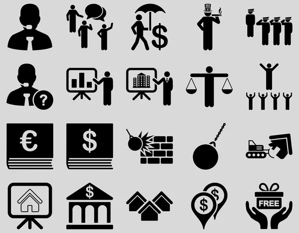 Conjunto de iconos de servicio bancario y ocupación . —  Fotos de Stock