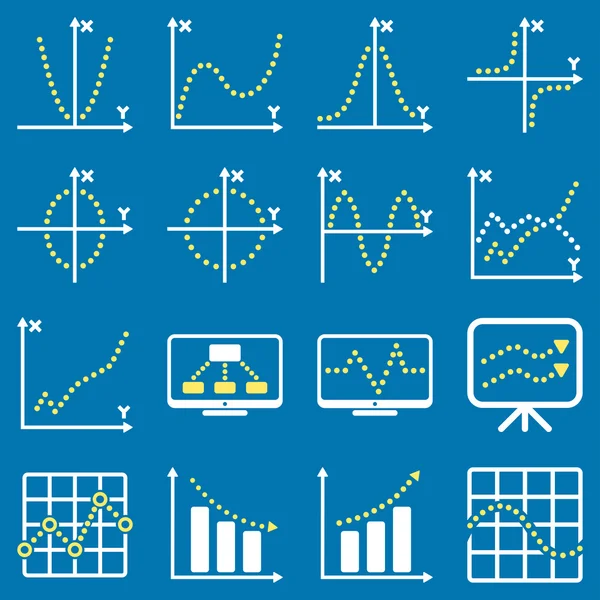 Gepunktete Raster-Infografik Business-Symbole — Stockfoto