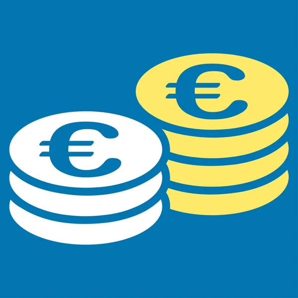 Euro coin stacks icon — Stock Photo, Image