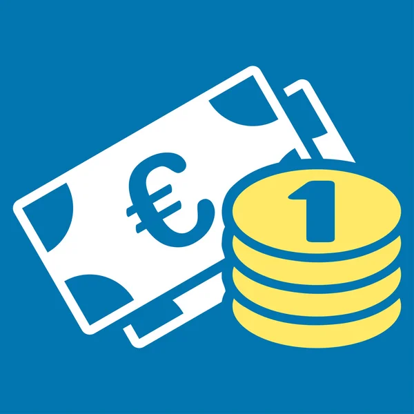 Euro geld pictogram — Stockfoto