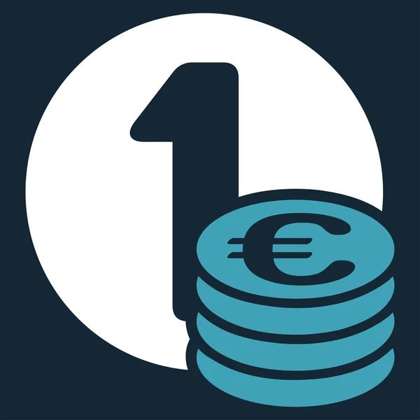 Euro-érme oszlop ikon — Stock Fotó