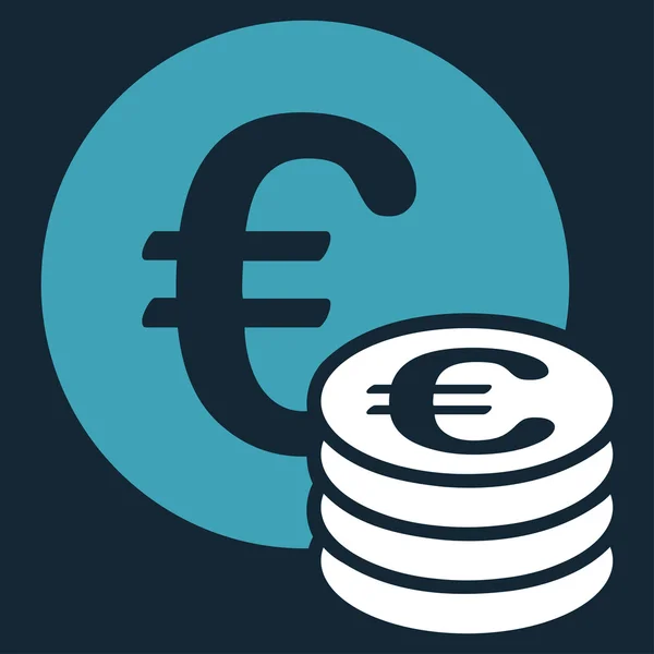 Euro para yığını simgesi — Stok fotoğraf