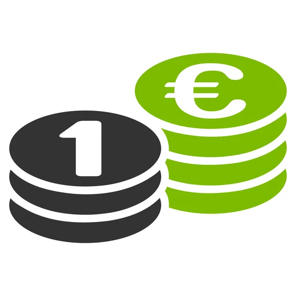 Paraları bir euro simgesi — Stok fotoğraf