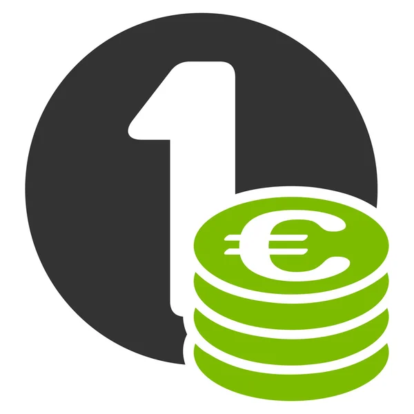Euro sikke sütun simgesi — Stok fotoğraf