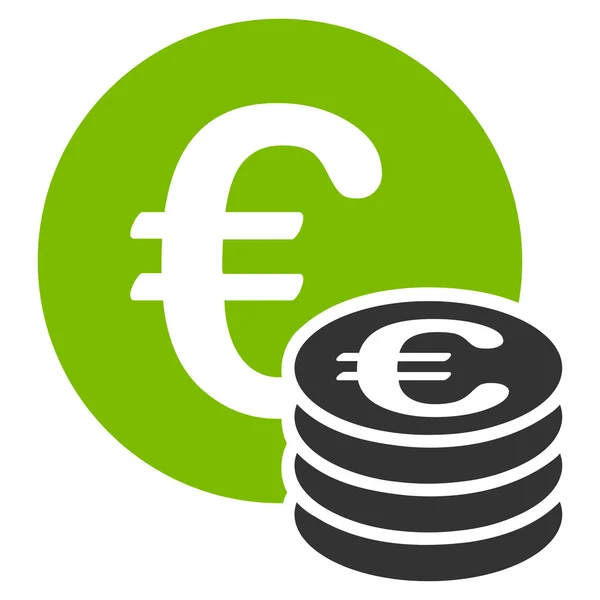 Euro moneda pila icono —  Fotos de Stock