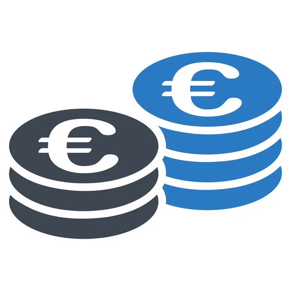 Euro munt stapels pictogram — Stockfoto