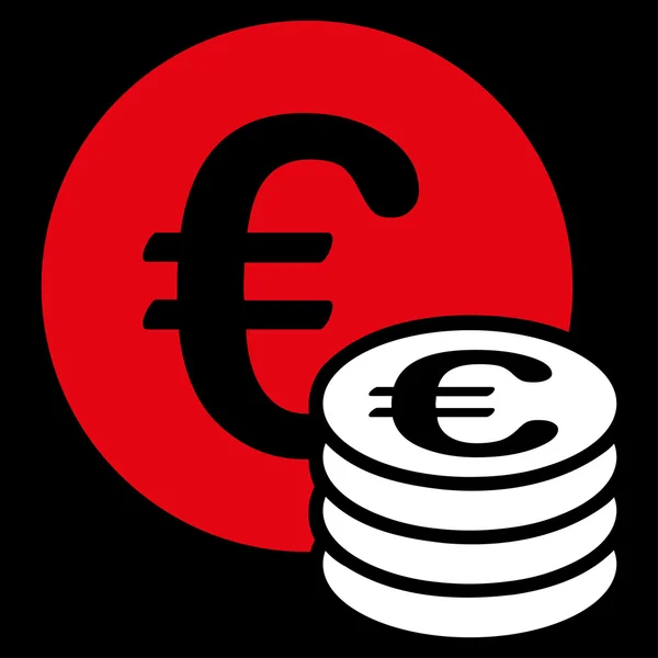 Eurons mynt stack-ikonen — Stockfoto