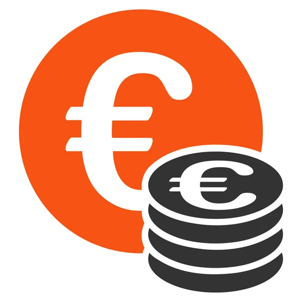 Eurons mynt stack-ikonen — Stockfoto