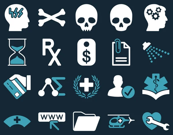 Medical bicolor icons — Stock Photo, Image