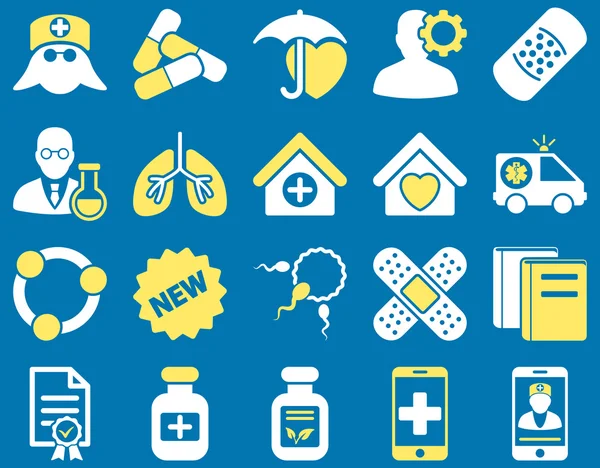 Medical bicolor icons — Stock Photo, Image