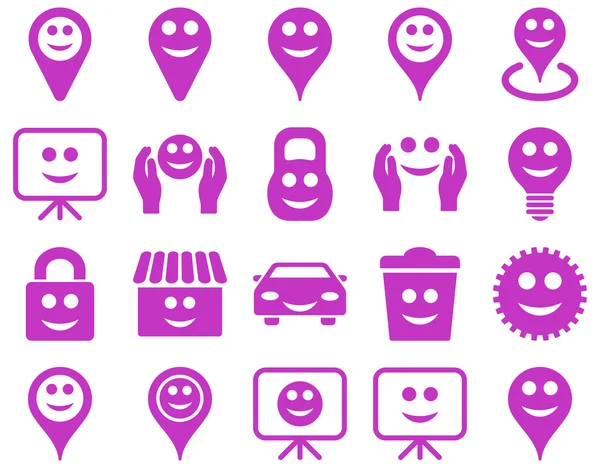 Tools, options, smiles, objects icons — Stock Photo, Image