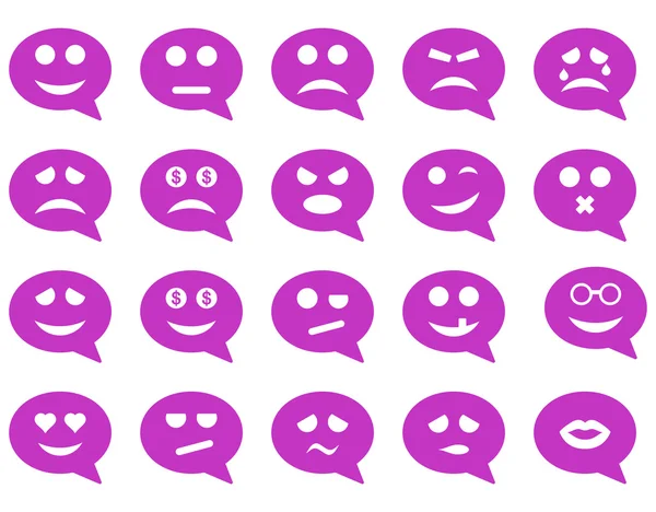 Chat emoción sonreír iconos — Foto de Stock