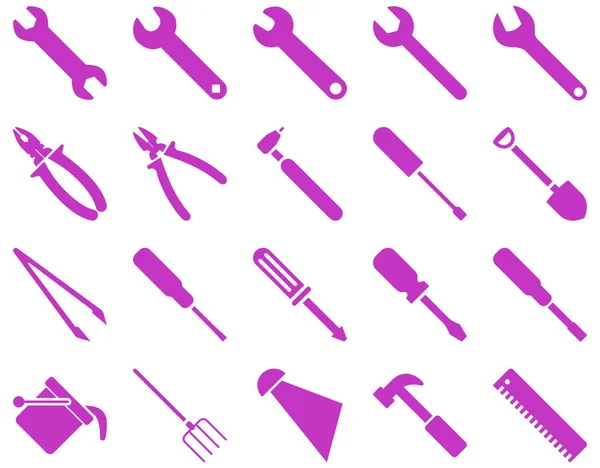 Sprzęt i narzędzia ikony — Zdjęcie stockowe