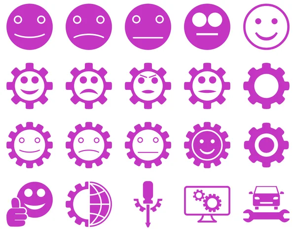 Tools and Smile Gears Icons — Stock Photo, Image