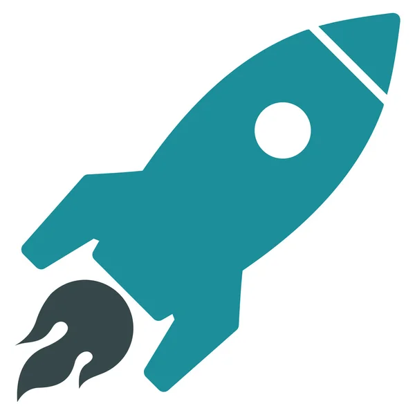 Ícone de lançamento de foguetes do conjunto de comércio —  Vetores de Stock