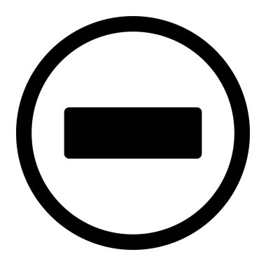 Düz siyah renkli yuvarlak raster simge