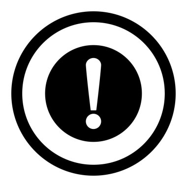 Sorun düz siyah renkli raster simgesi yuvarlak