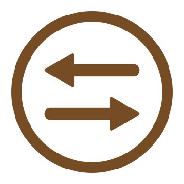 Oklar Exchange yuvarlak düz kahverengi renk raster simgesi