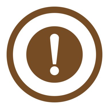 Raster simge sorun düz kahverengi renk yuvarlak