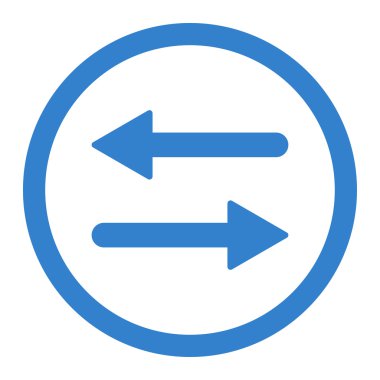 Oklar Exchange düz kobalt renk raster simgesi yuvarlak