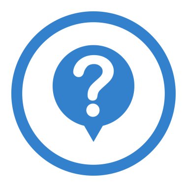 Raster simge durumu düz kobalt renk yuvarlak