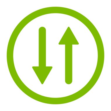 Oklar Exchange dikey düz eko yeşil yuvarlak renkli raster simgesi
