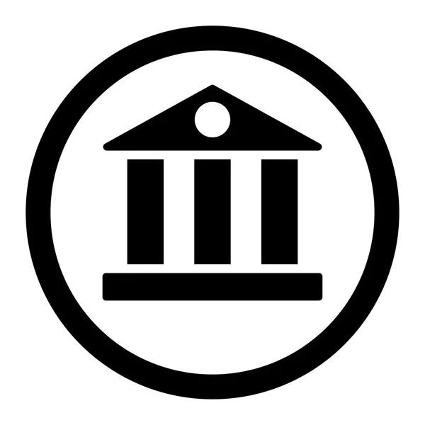 Banco plana cor preta arredondada ícone raster — Fotografia de Stock