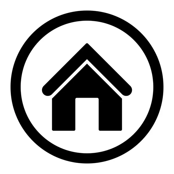 Домашняя черная розовая иконка — стоковое фото