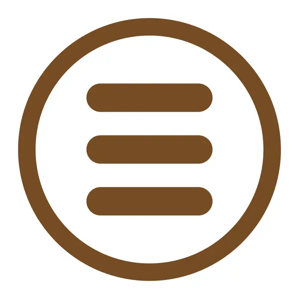 Стек плоско-коричневого цвета округлый растровый значок — стоковое фото
