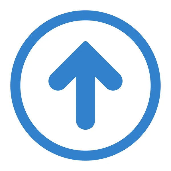 Flecha arriba plano de color cobalto redondeado icono de trama —  Fotos de Stock