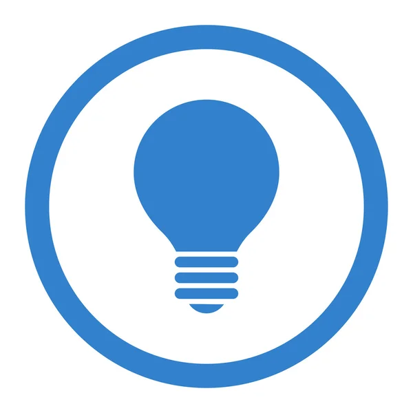 Electric Bulb flat cobalt color rounded raster icon — Stock Photo, Image