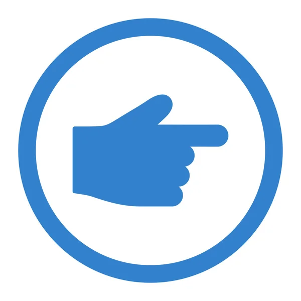 Zeigefinger flache Kobaltfarbe abgerundetes Rastersymbol — Stockfoto